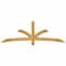 Ekena Millwork Davenport Rough Sawn Timber Gable Bracket, Western Red Cedar, 84"W x 28"H x 2"D x 4"F, 8/12 Pitch GBW084X28X0204DAV00RWR - alternate 1